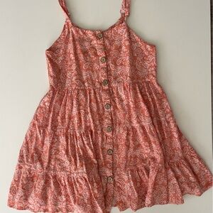Art Class Pink Paisley Button-Down Dress